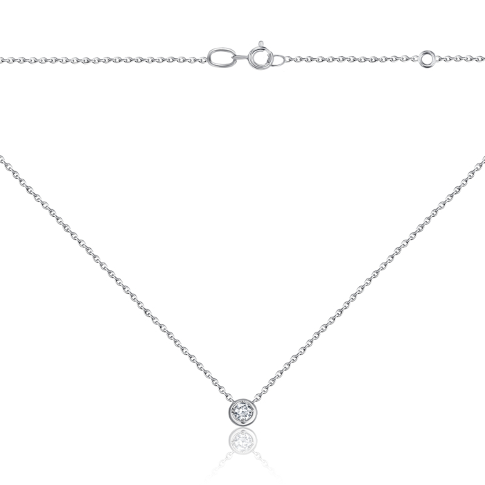 Золотое колье с фианитом Tesori 6033/66024-3/02/1/4030