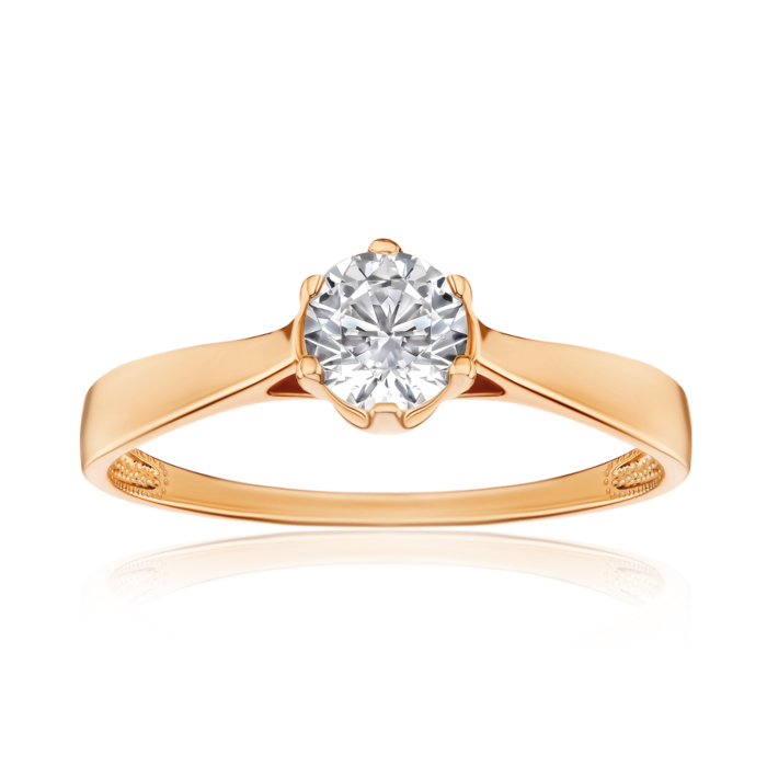 Золота каблучка з фіанітами Tesori 12138/01/0/4024