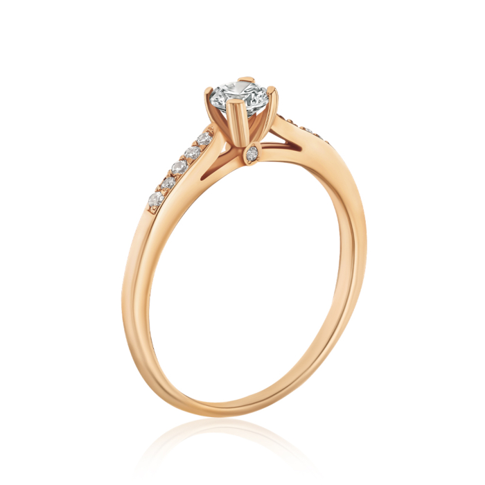 Золотое кольцо с фианитами 1101018101