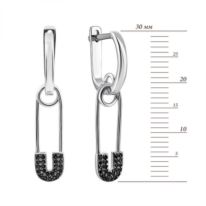 Серебряные серьги-подвески. Артикул UG520555chr