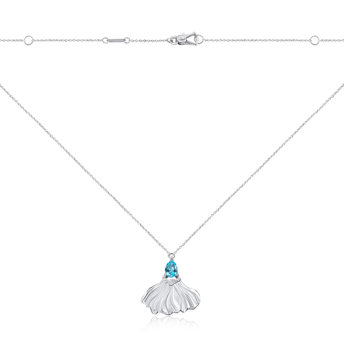 Золотое колье Magerit с топазом и бриллиантами. Артикул 2063.2-K/04/1/11979