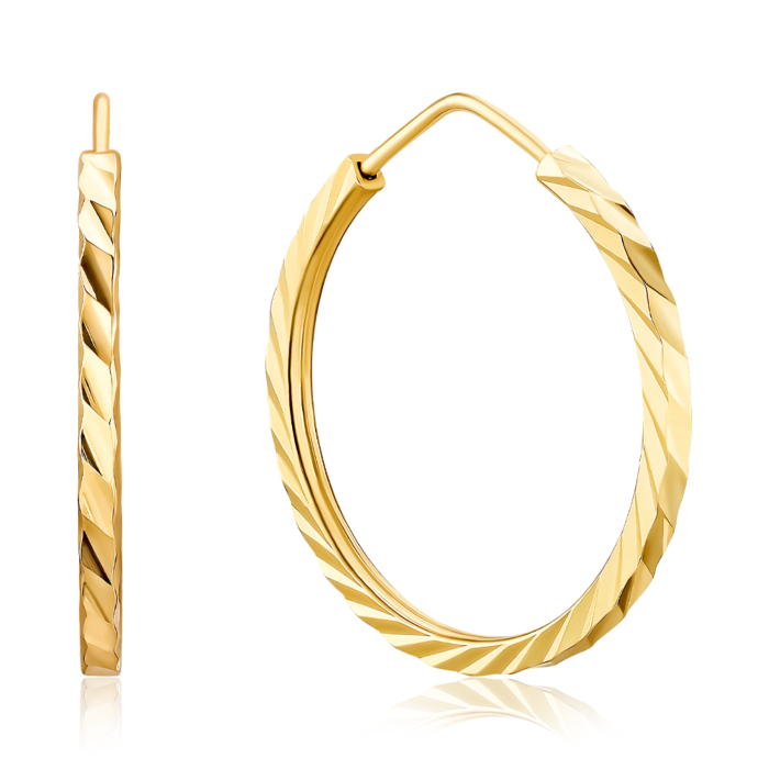 Золоті сережки-конго без вставки. Артикул 20810-2/03/2