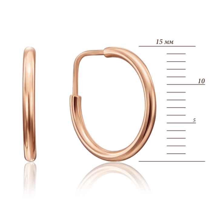 Золоті сережки-конго. Артикул 20811