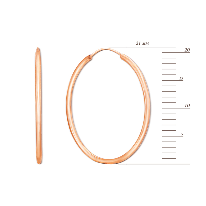 Золотые серьги-конго. Артикул 20811/2