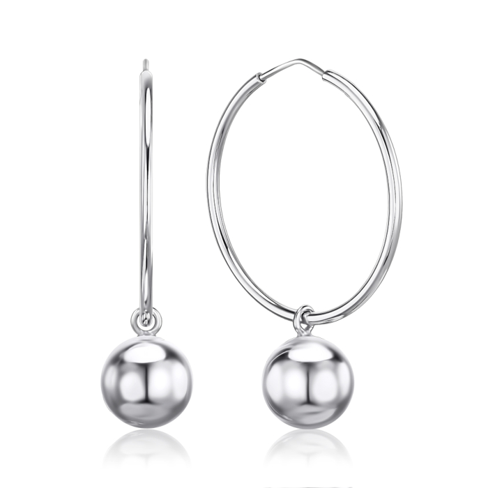 Срібні сережки-конго з підвіскою 20831/12/1