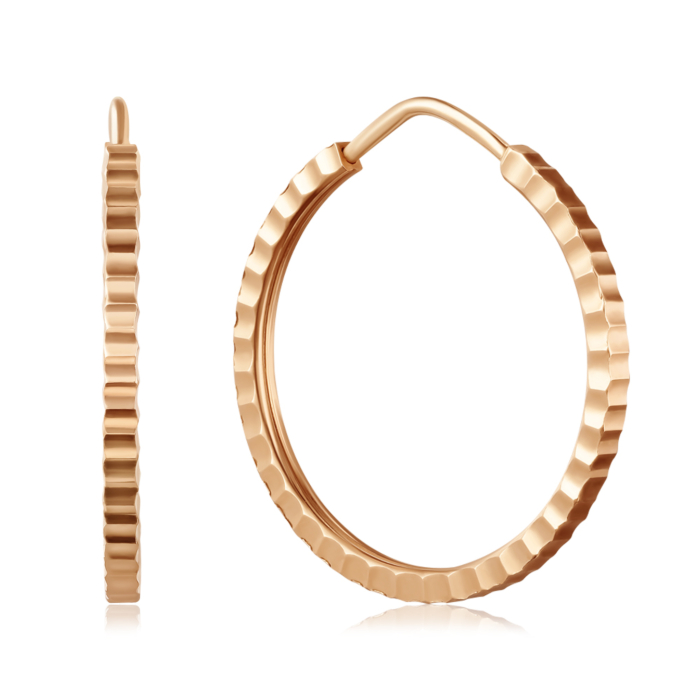 Золоті сережки-конго без вставки. Артикул 20869-2/01/2