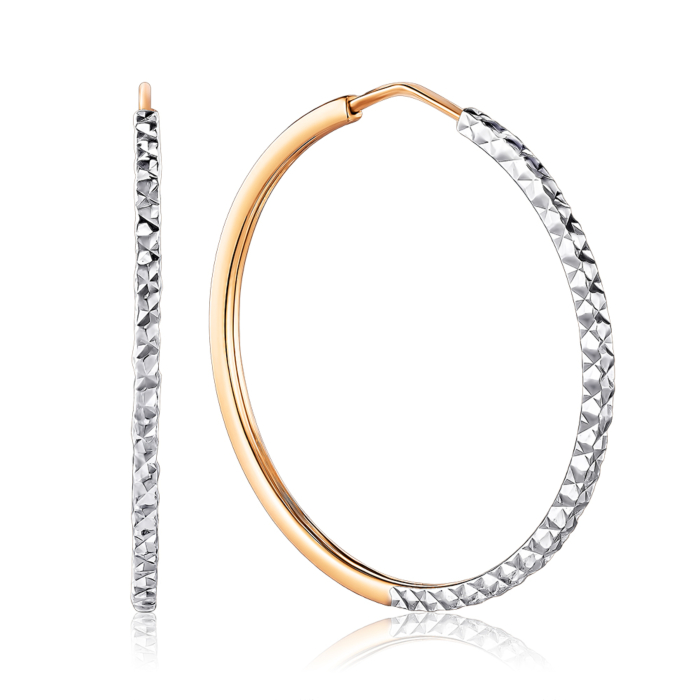 Золотые серьги-конго без вставки. Артикул 20877-3/01/3