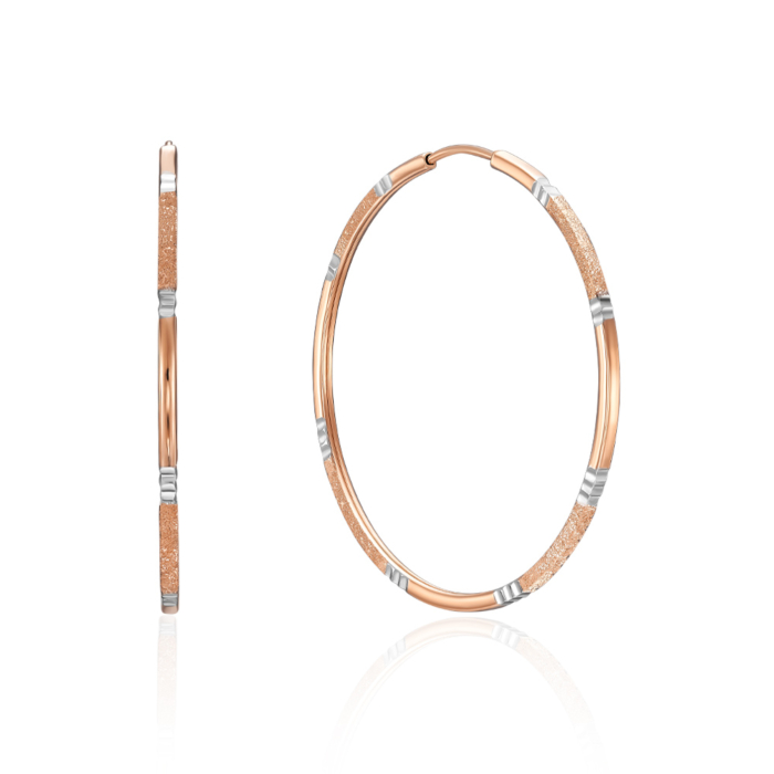 Золоті сережки-конго. Артикул 20881-4/01/3