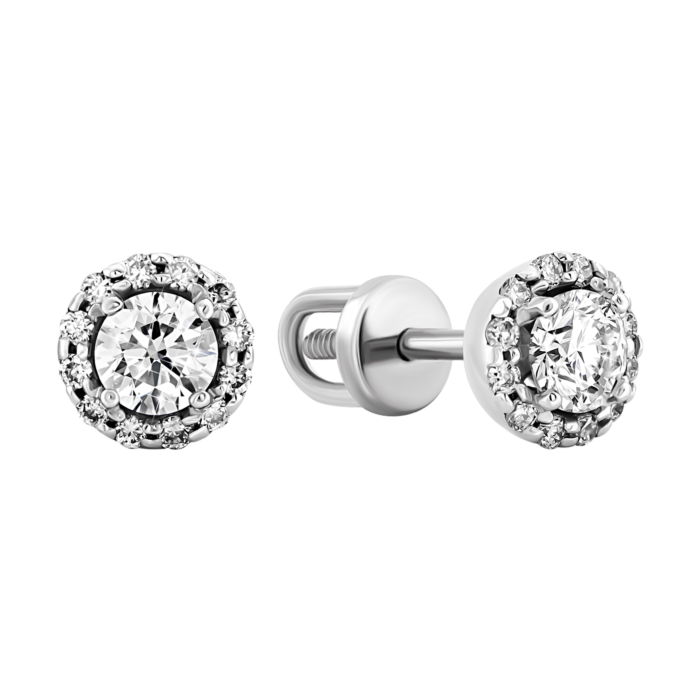 Золоті пусети з діамантами. Артикул UG52103449202