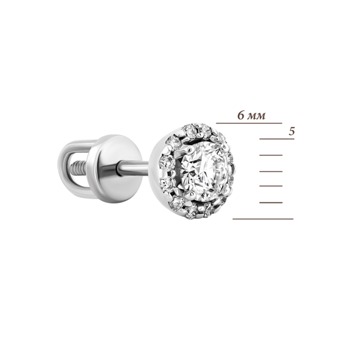 Золоті пусети з діамантами. Артикул UG52103449202