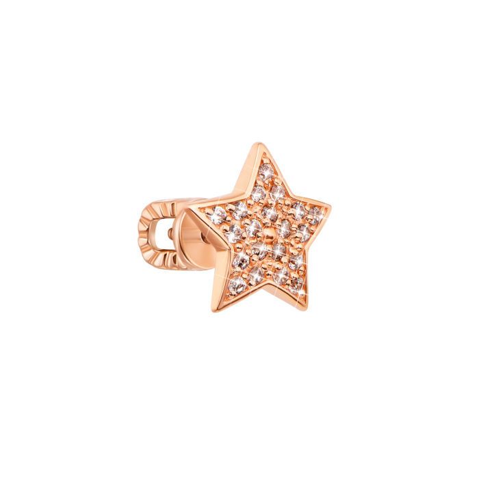 Золотой одиночный пуссет «Звезда». Артикул 21805-0/01/0/1