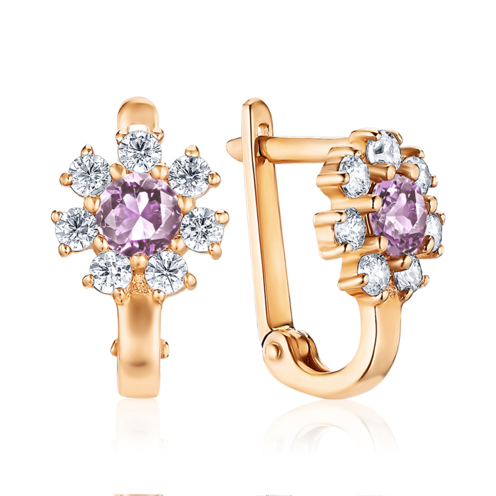 Золоті сережки з фіанітами 2106495101-E/01/1506