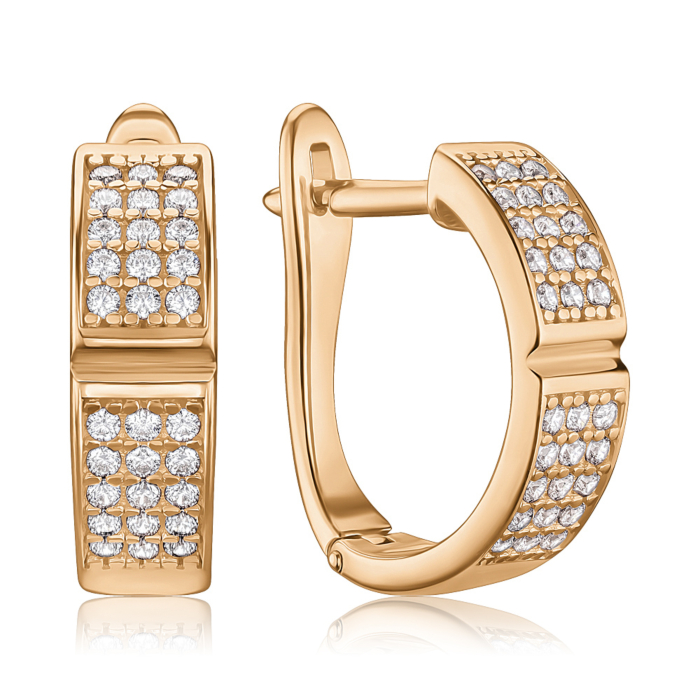 Золоті сережки з фіанітами 2106525101-E/01/1