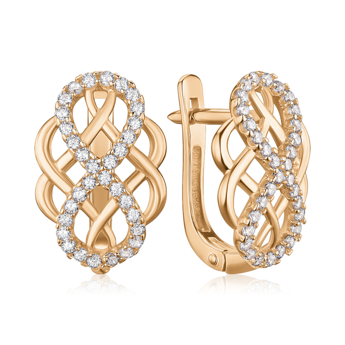 Золоті сережки з фіанітами 2107324101