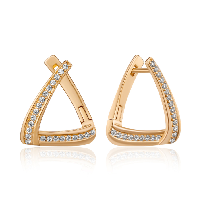 Золоті сережки з фіанітами 2107948101