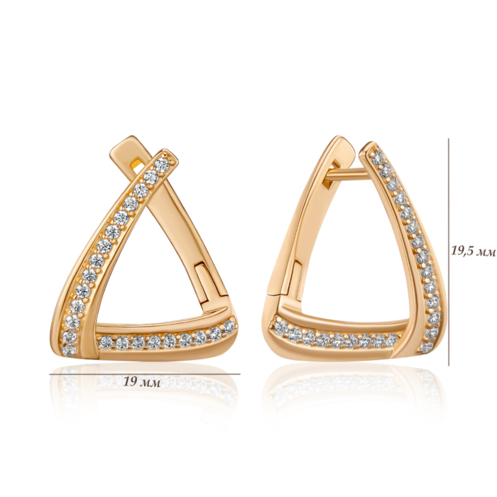 Золоті сережки з фіанітами 2107948101