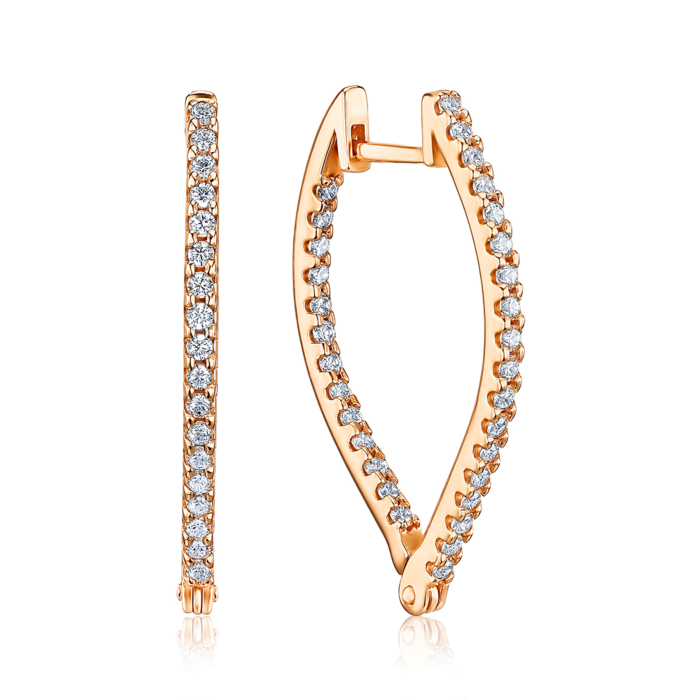 Золоті сережки з фіанітами. Артикул 2108639101