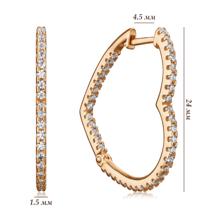 Золоті сережки з фіанітами 2108654101