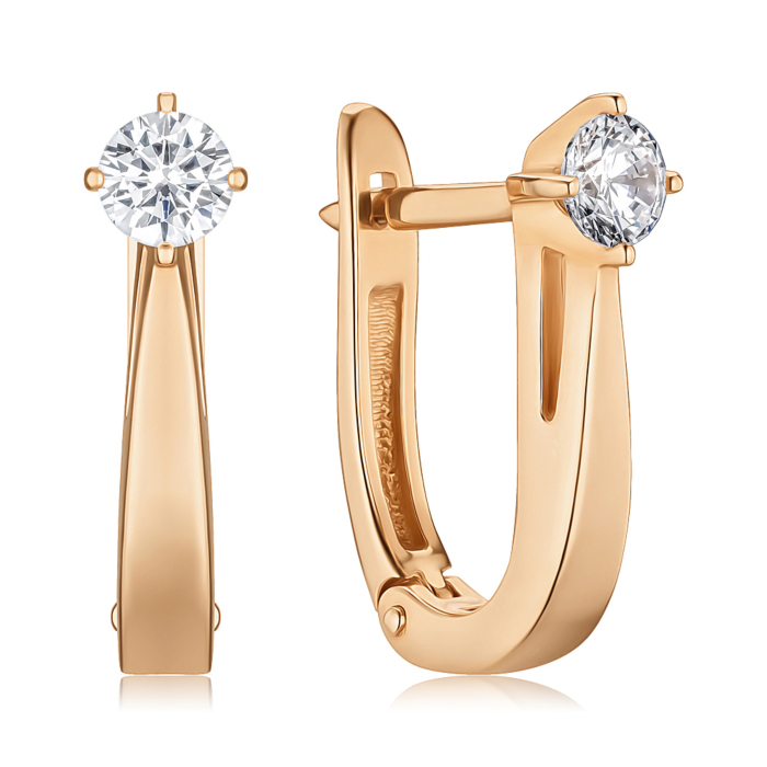 Золоті сережки з фіанітом 2109085101-E/01/1