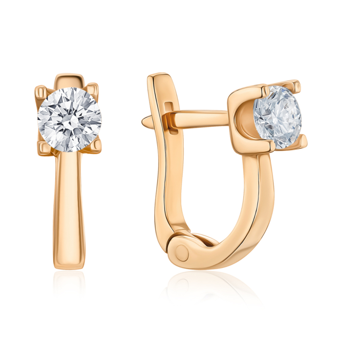 Золоті сережки з фіанітом 2109112101-E/01/1