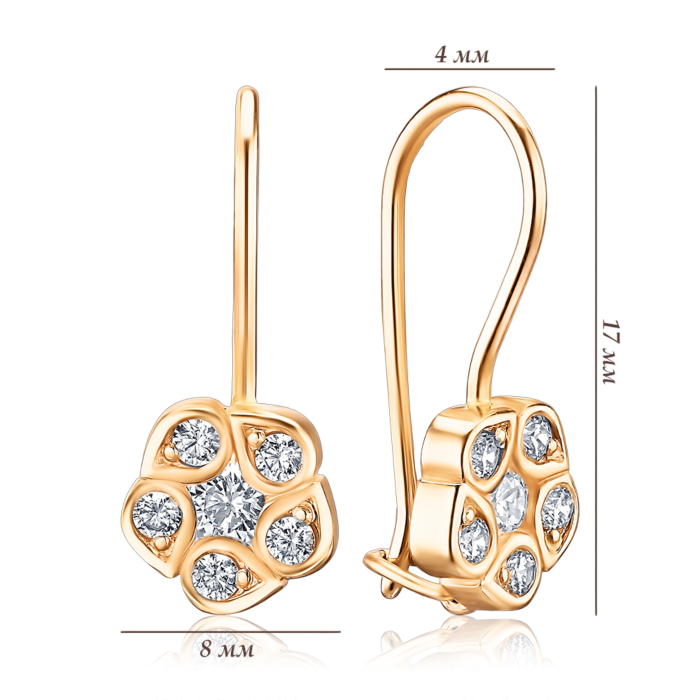 Золотые серьги. Артикул 2109135101