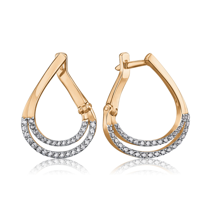 Золоті сережки з фіанітами 2109362101-E/01/1