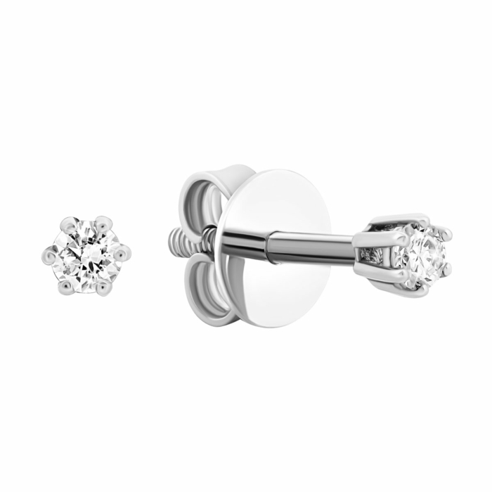 Золотые пуссеты с бриллиантами. Артикул UG52111011402 бр