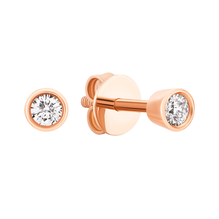 Золоті пусети з діамантами. Артикул UG52111011501 бр