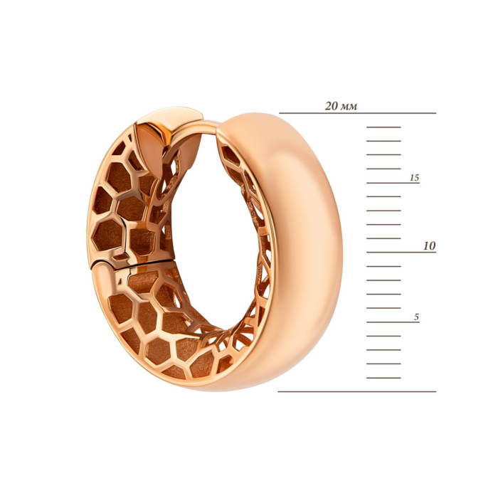 Золоті сережки-конго. Артикул UG52112016201