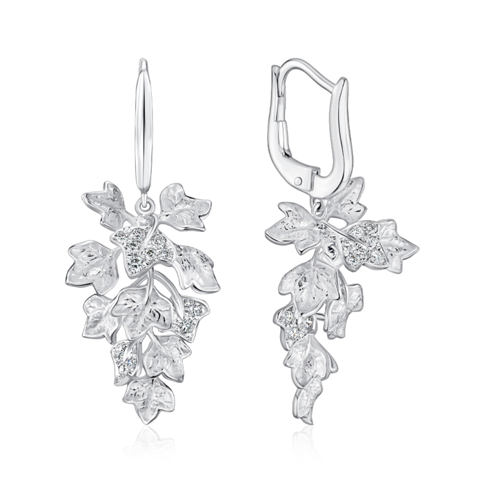 Серьги из белого золота Magerit с бриллиантами. Артикул 2120.2/04/1/11962