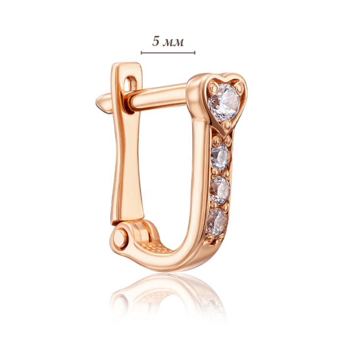 Золоті сережки з фіанітами. Артикул 21269/01/0/44