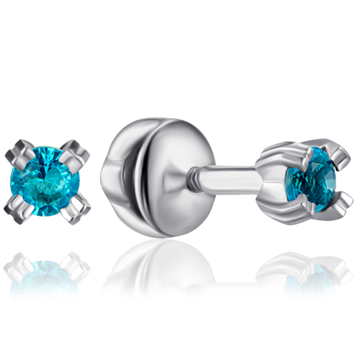 Срібні пусети з кварцом. Артикул 2136/9р-QSWB