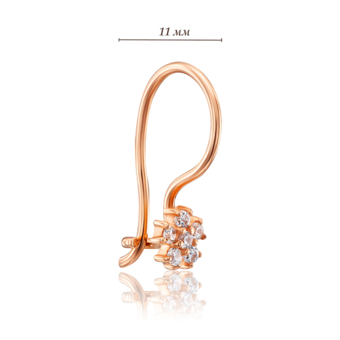 Золоті сережки з фіанітами. Артикул 21505/01/0/13 (21505)