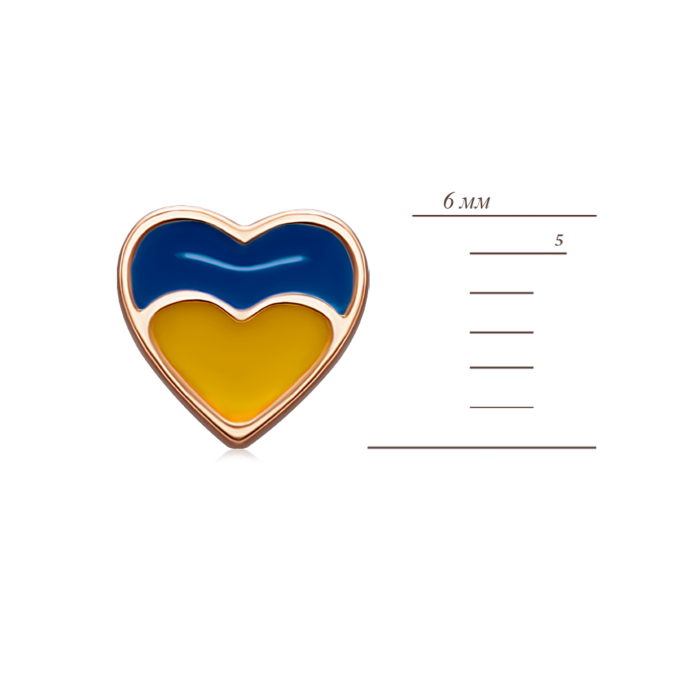 Золоті пусети «Прапор України» з емаллю. Артикул 21580/01/0/1158