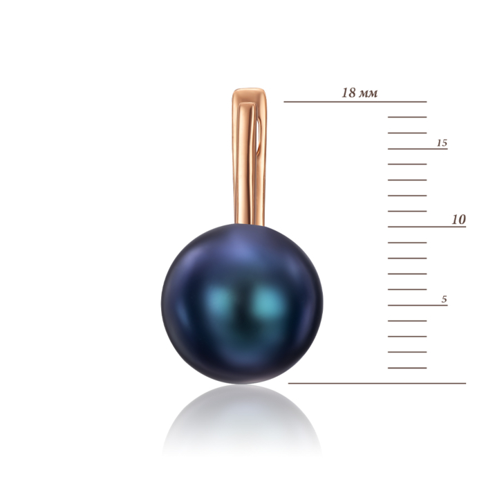 Золоті сережки з перлами. Артикул 21606/ч к