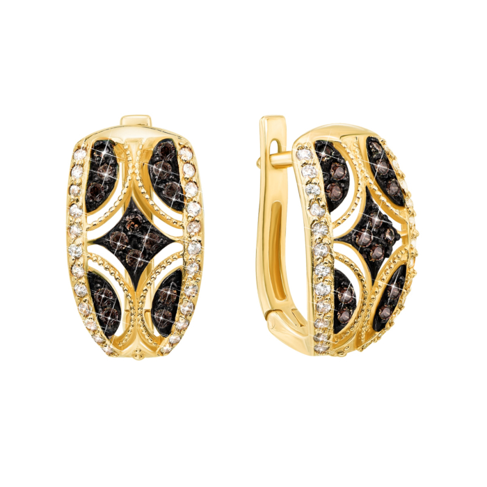 Золоті сережки з фіанітами. Артикул 21620/eu кор