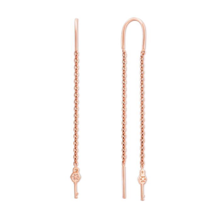 Золоті сережки-протяжки (продевки). Артикул 21628