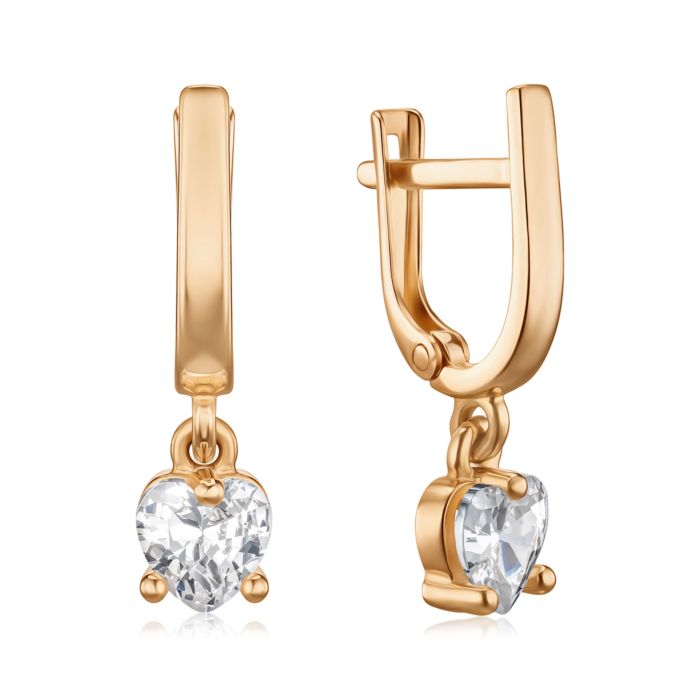 Золоті сережки з фіанітом 21660