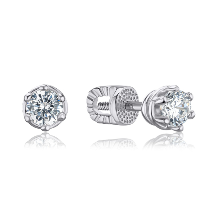 Срібні сережки з фіанітом с21671