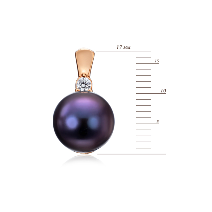 Золотые серьги с жемчугом и фианитами. Артикул 21686/ч