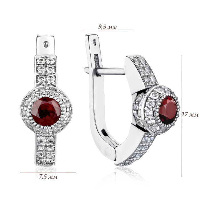 Срібні сережки. Артикул 2170/9р-GAR