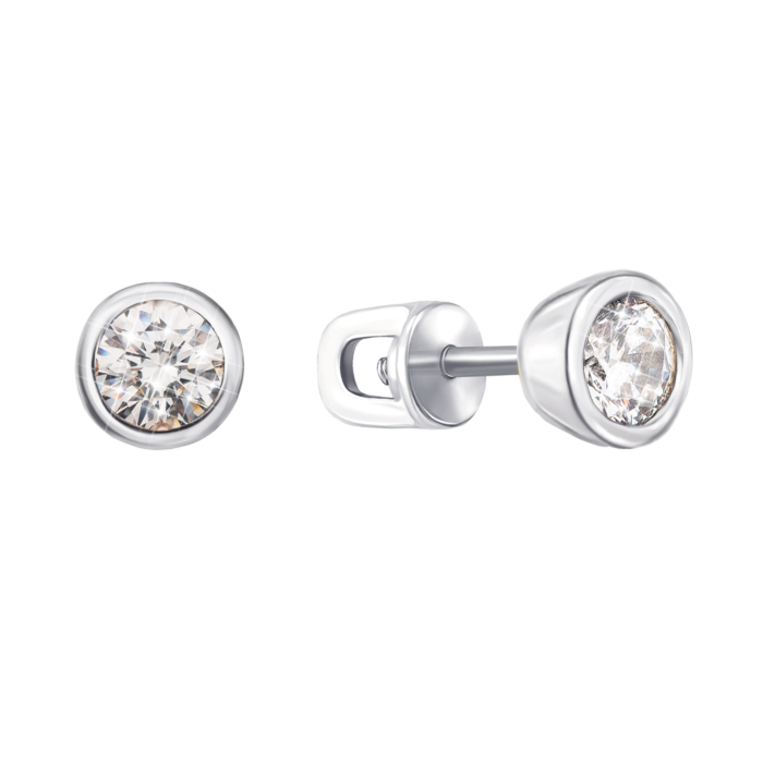 Золоті пусети з фіанітами. Артикул 21724/02/0/29 (21724/б)