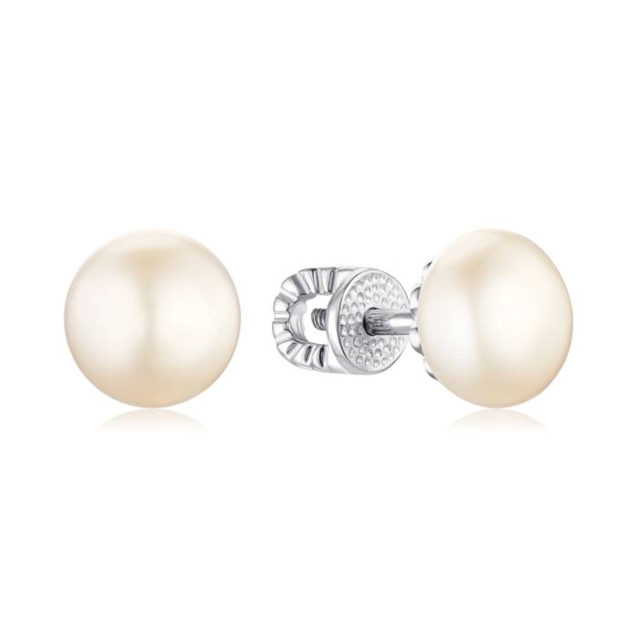 Золоті сережки-пусети з перлиною 21729/02/1/1939