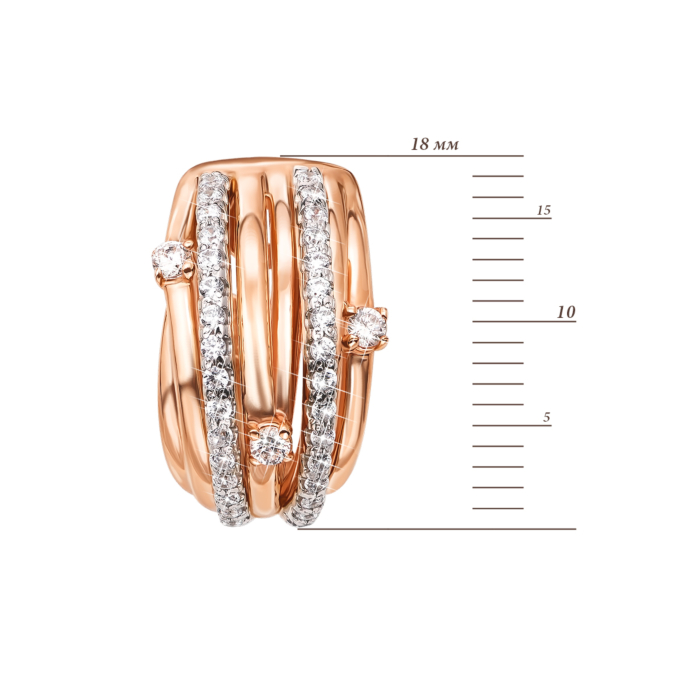 Золоті сережки з фіанітами. Артикул 21774/01/1/161