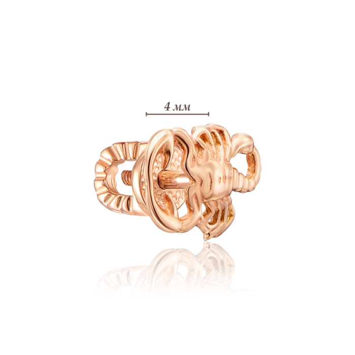 Золоті пусети «Скорпіон». Артикул 21807/01/0