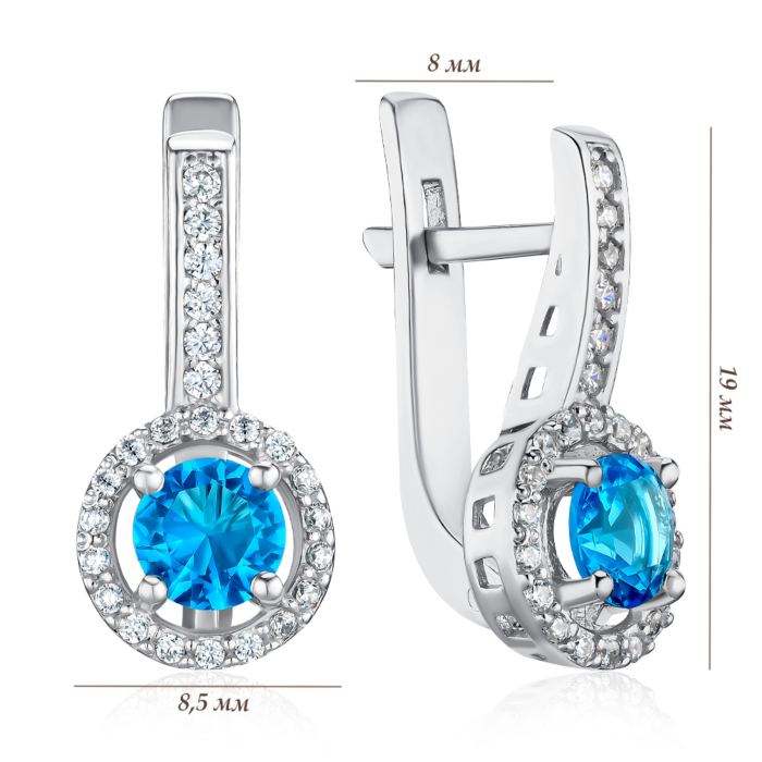 Срібні сережки. Артикул 2183/9р-QSWB