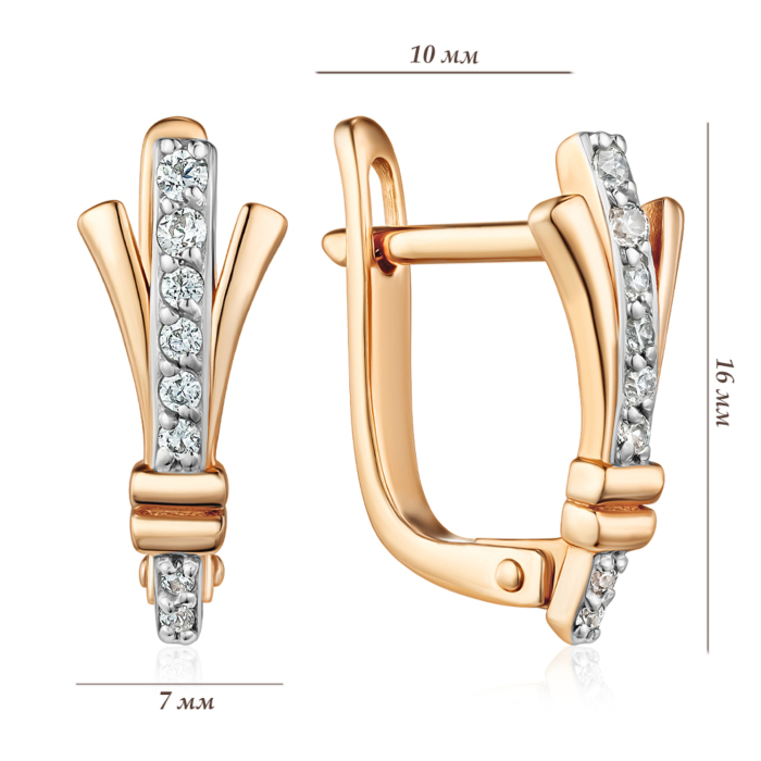 Золоті сережки. Артикул 21883/01/1/75