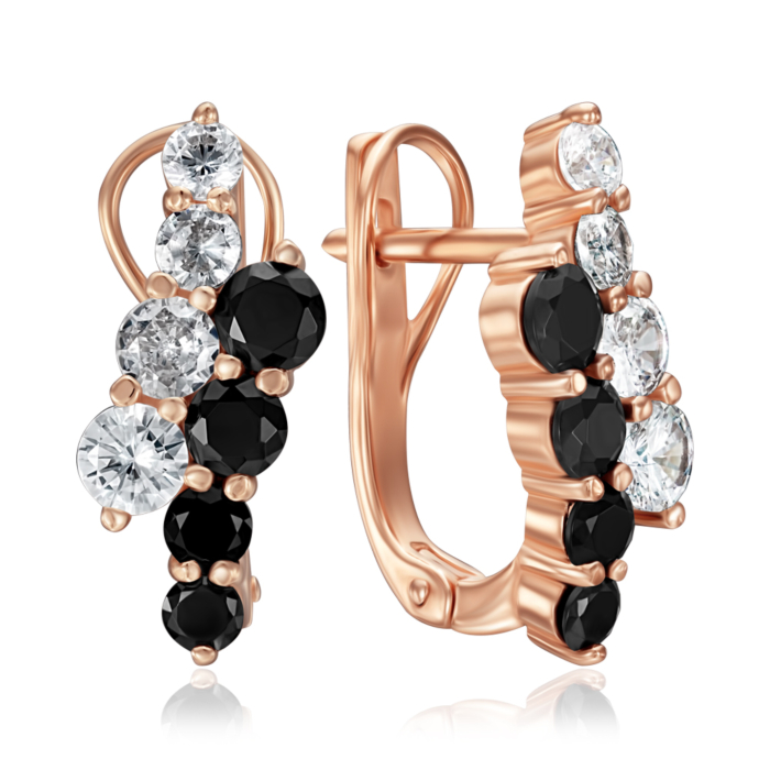 Золоті сережки з фіанітами. Артикул 21888/01/0/1469