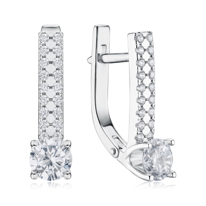 Золоті сережки з фіанітами 2190876102