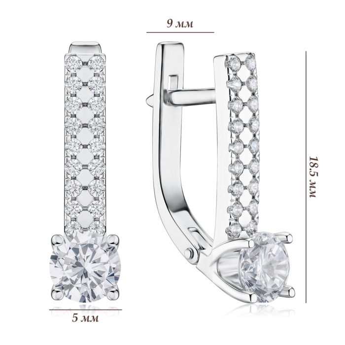 Золоті сережки з фіанітами 2190876102